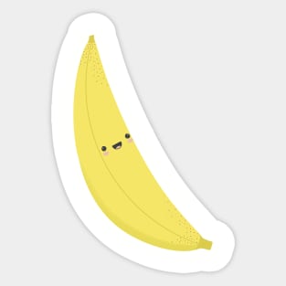 Happy cute banana Sticker